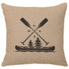 Canoe Compass Linen Pillow - Natural