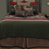 Caribou Leather and Deerskin Laced Pillow - Leather Back