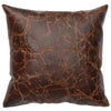 Timberlake Maple Leather Square Pillow - Fabric Back