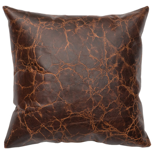 Timberlake Maple Leather Square Pillow - Leather Back