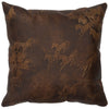 Settler Leather Square Pillow with Leather Back