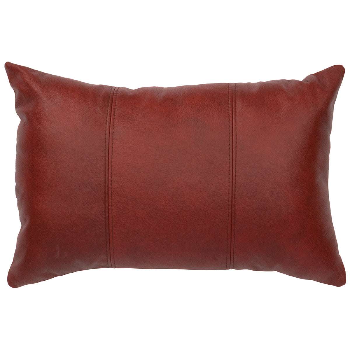 Salvador Caboose Leather Pillow with Fabric Back