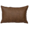 Butte Leather 3-Panel Pillow - Fabric Back