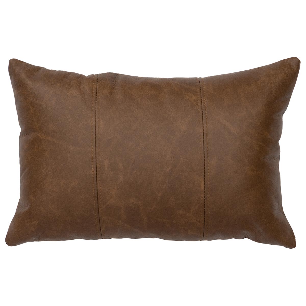 Butte Leather 3-Panel Pillow - Leather Back