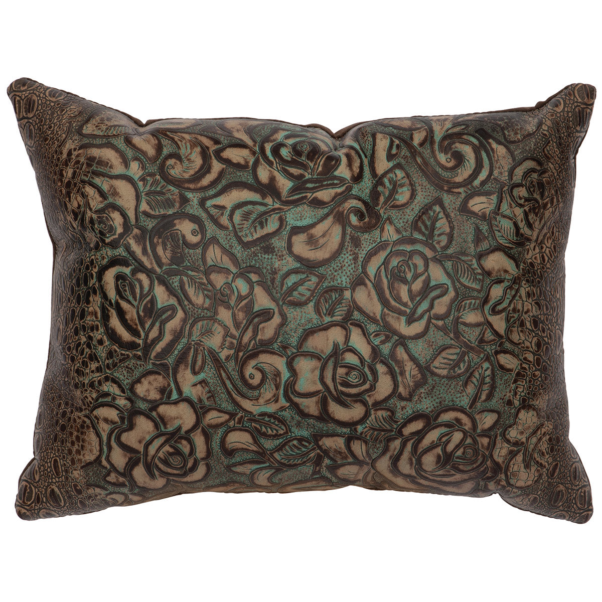 Sundance Leather Lumbar Pillow - Fabric Back