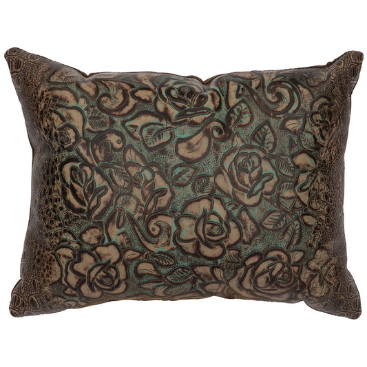 Sundance Leather Lumbar Pillow - Fabric Back