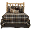 Torque Tan Leather & Antler Button Square Pillow - Fabric Back
