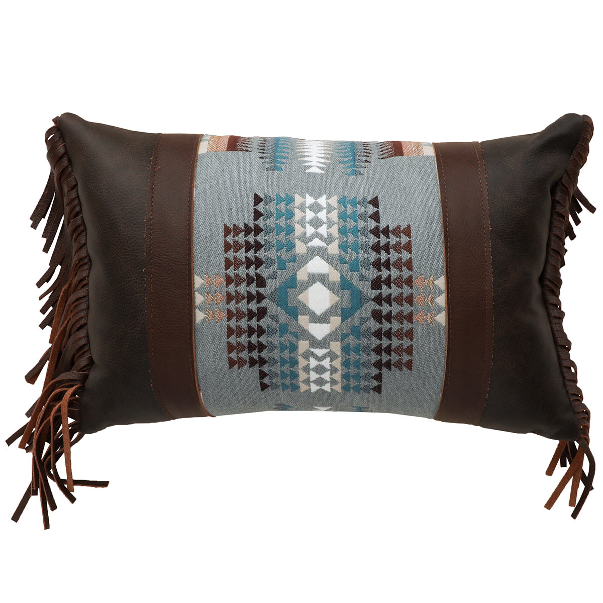Chief Joseph Leather Rectangle Pillow