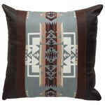 Chief Joseph Leather Square Pillow