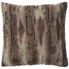 Pewter Fox Faux Fur Square Pillow