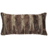 Pewter Fox Faux Fur Rectangle Pillow