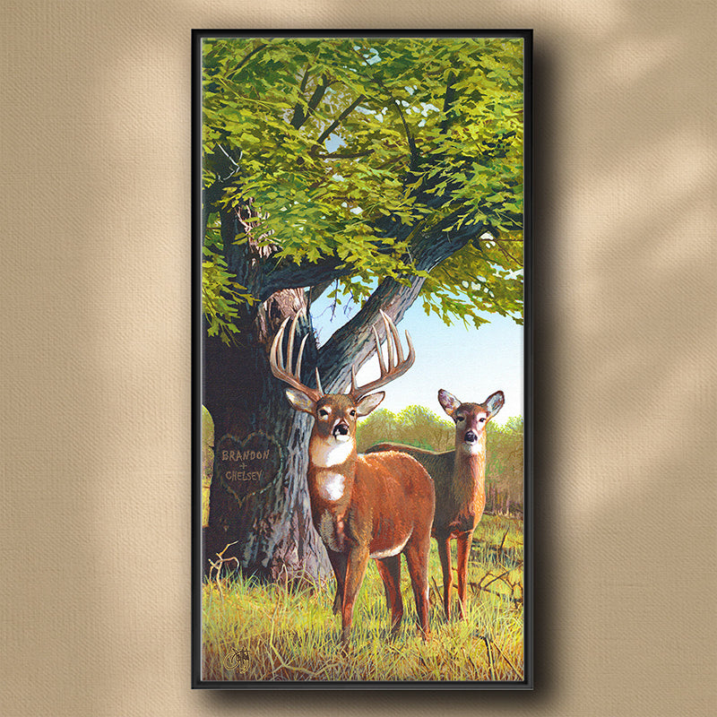 Whitetail Couple Personalized Wall Art