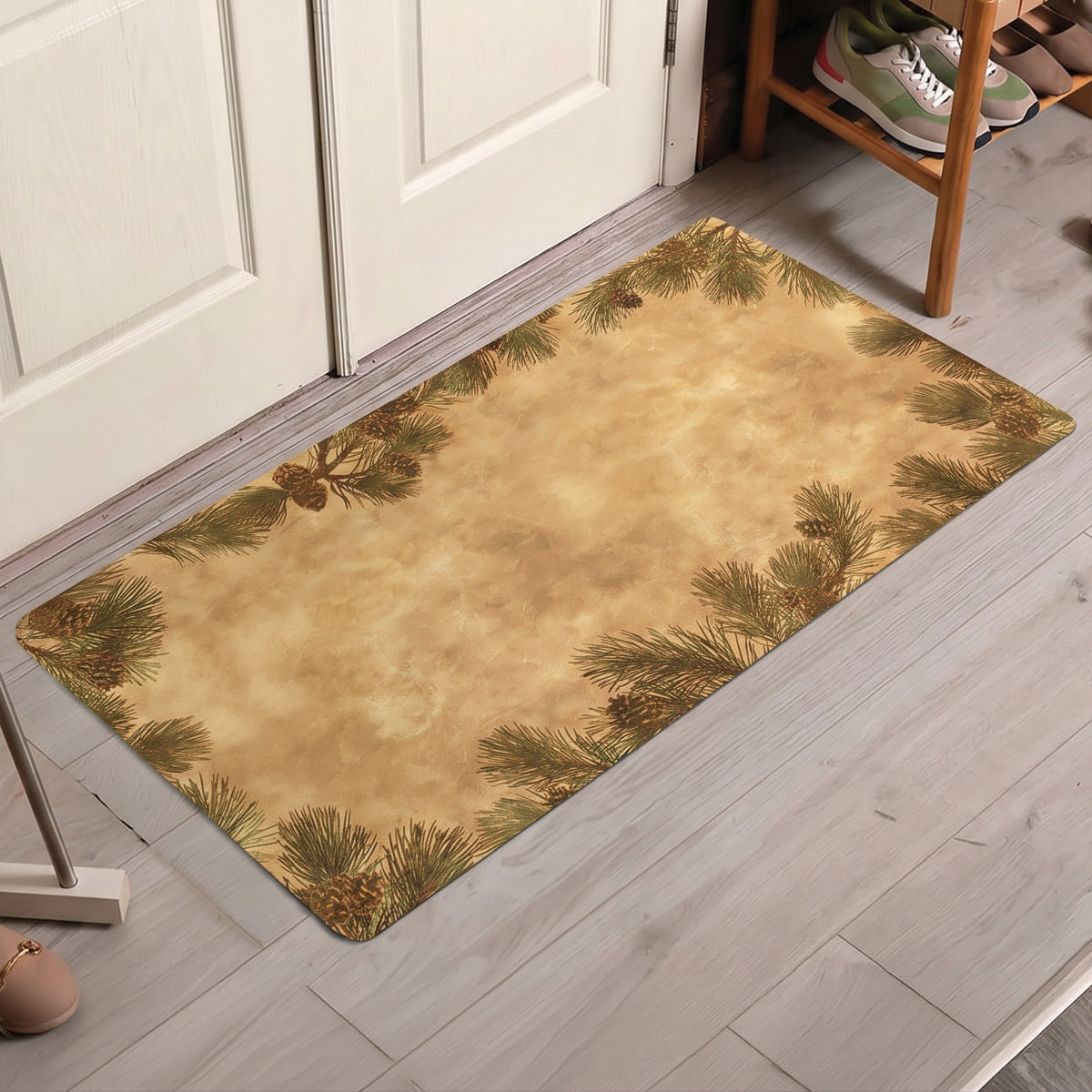 Pinecone Haven Floor Mat