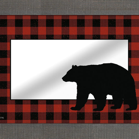 Plaid Bear Mirror