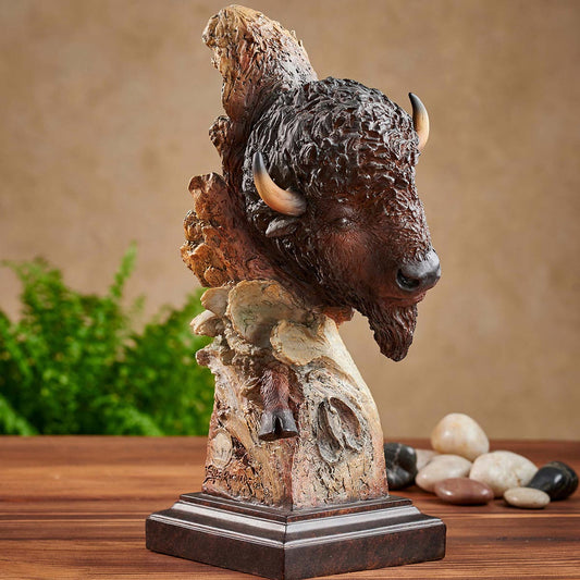 Bison Bust Sculpture