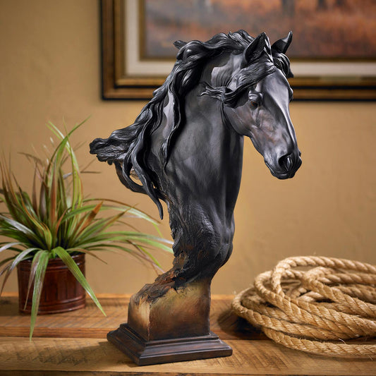 Midnight Beauty Horse Sculpture
