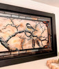 Winter Chickadee Stained Glass Art