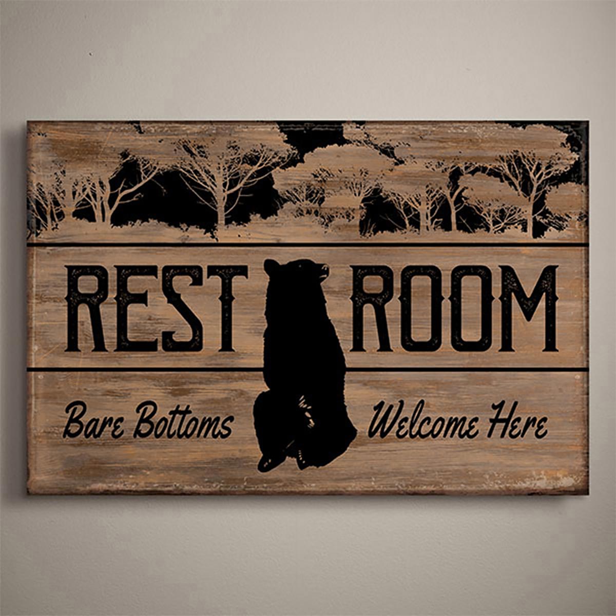 Bear Bottoms Wall Sign