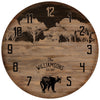 Woodland Bear Personalized Wall Clock