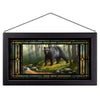 Misty Bear Framed Glass Art