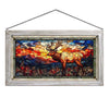 Twilight Elk Stained Glass Art