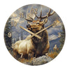 Mountain Ridge Elk Wall Clock