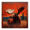 Dusklight Meadow Moose Canvas