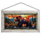 Bear Mosaic Stained Glass Art