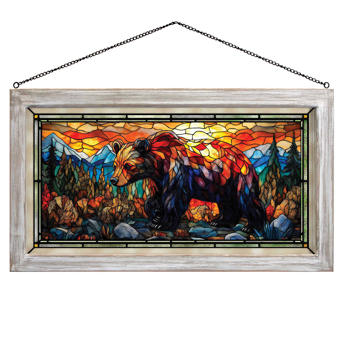 Bear Mosaic Stained Glass Art