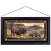 Buffalo Ridge Stained Glass Art - Black Frame