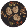 Pinecones & Berries Hooked Chair Pad