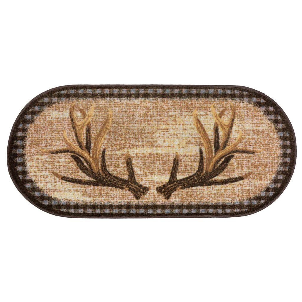 Antlers Oval Bath Rug