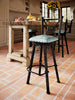 Coronado Iron Barstool with Back - Colonial Turquoise