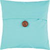 Aqua Button Feather Down Pillow - OVERSTOCK
