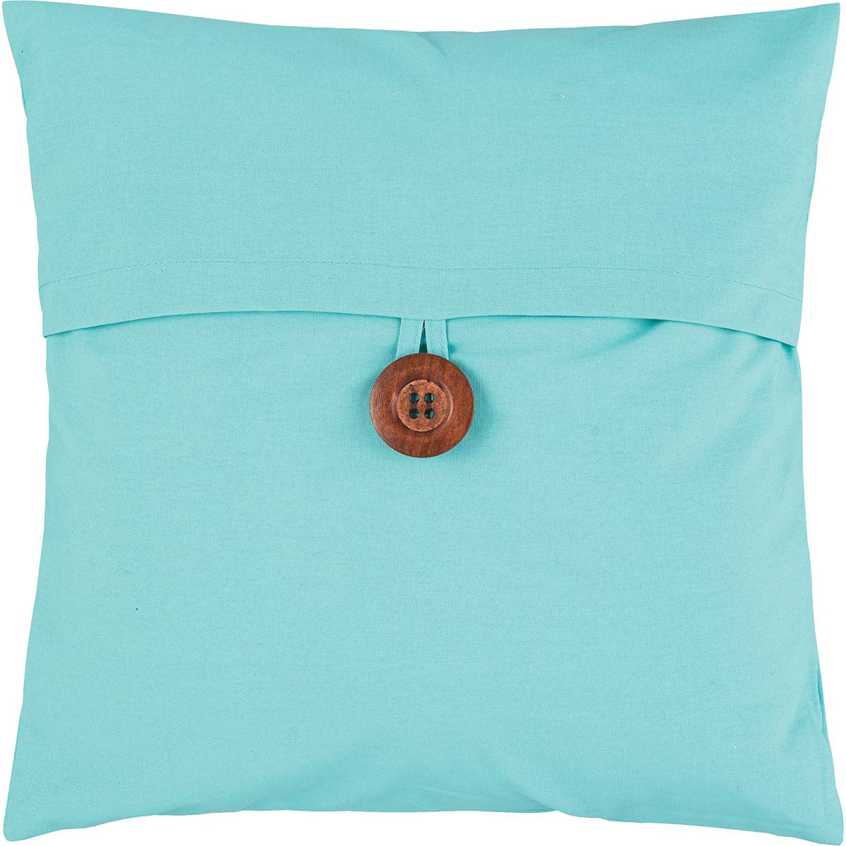 Aqua Button Feather Down Pillow - OVERSTOCK