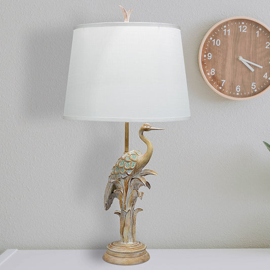 Distressed Finish Heron Table Lamp - OVERSTOCK