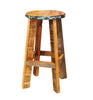 Turquoise Barnwood Barstool