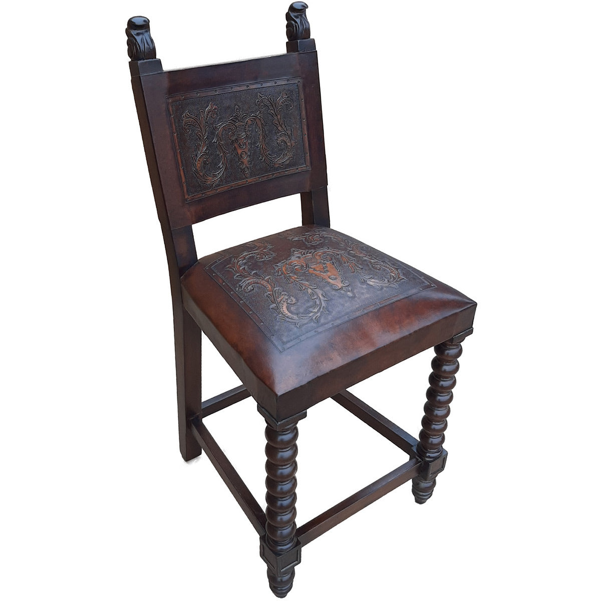 Colonial Style Counter Stools Sally Counter Stool - Colonial & Antique Brown | Black Forest Decor