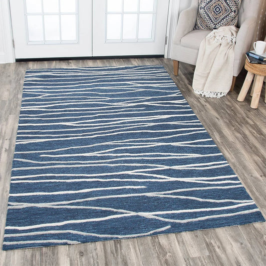 Atlantic Waves Rug - 5 x 8 - OVERSTOCK