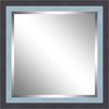 Beveled Blue and Sky Blue Framed Mirror - OVERSTOCK