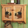 Carved Wood Bear Wall Cabinet