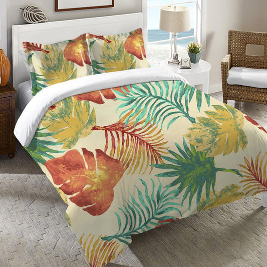 Summer Palms Duvet Cover - Queen - OVERSTOCK