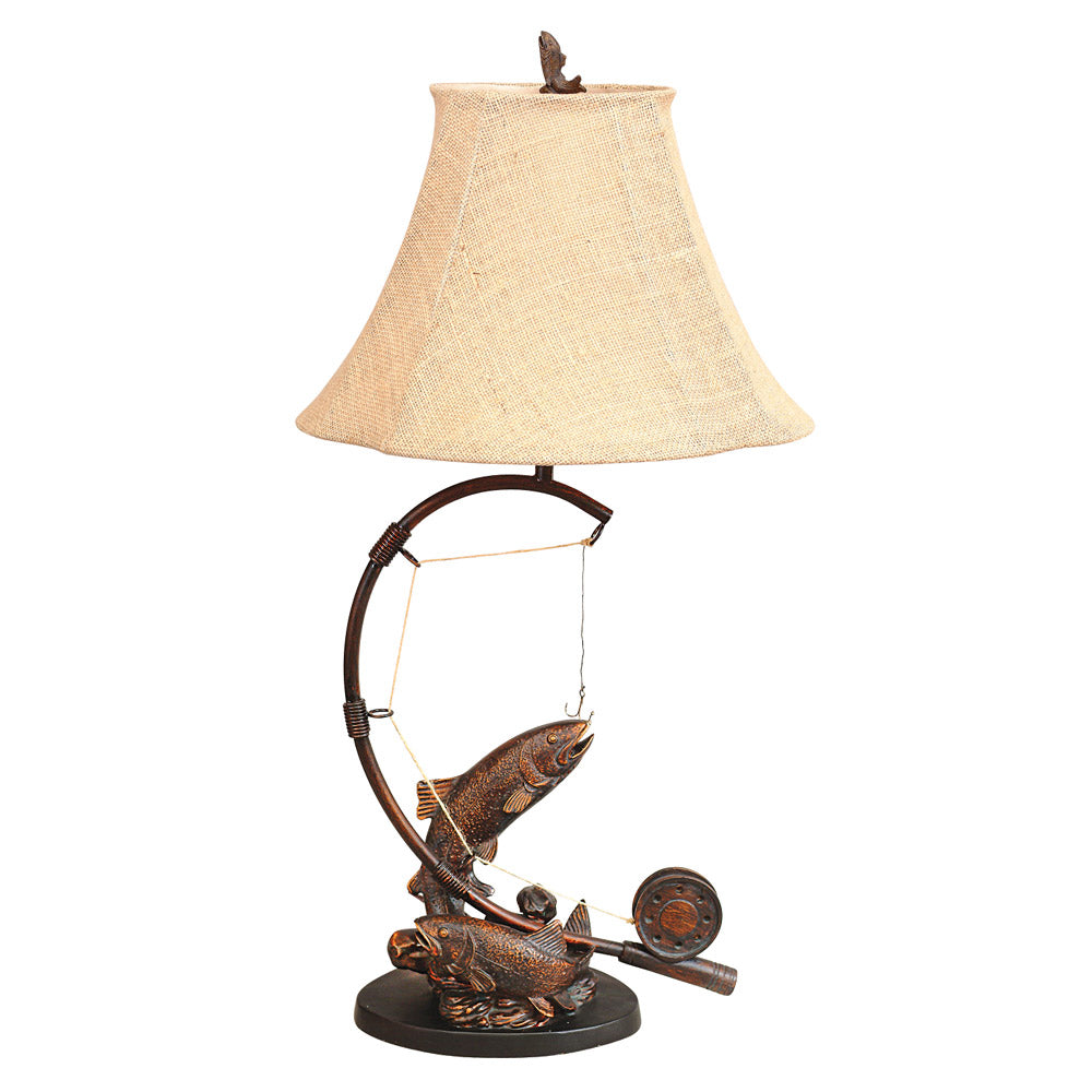 Fly Rod Trout Table Lamp