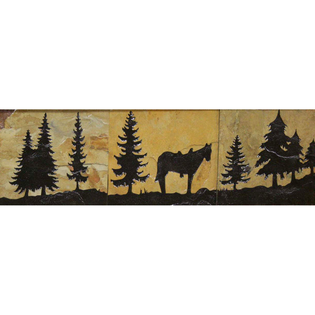 Aspen Sofa Table with Slate Top - Horse & Trees
