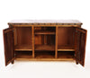 Barnwood 2 Door Console with Tree Carving and Nailheads