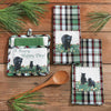 Bear Family Plaid Potholder Set