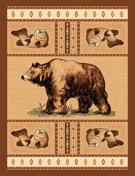 Bear & Jumping Fish Rug Collection