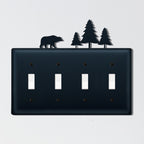 Bear & Pines Quadruple Switch Cover - OUT OF STOCK UNTIL 07/18/2026