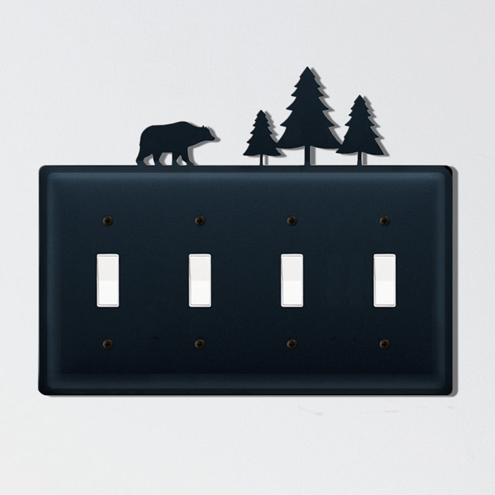 Bear & Pines Quadruple Switch Cover - OUT OF STOCK UNTIL 07/18/2026