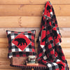 Bear Plaid Plush Throw